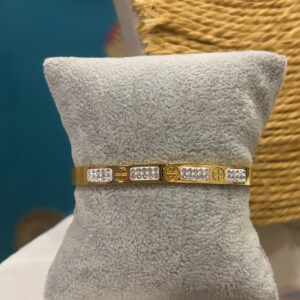 Bracelete cart brilhinhos aço