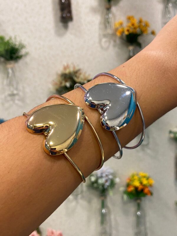 Bracelete coração duplo - Imagem 2
