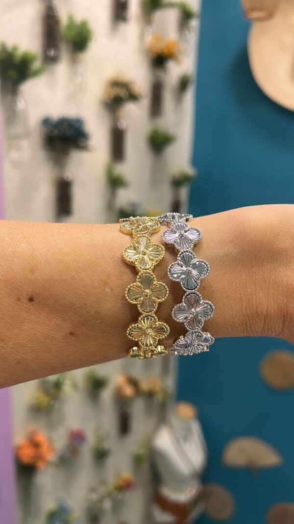 Bracelete regulável trevos - Imagem 4