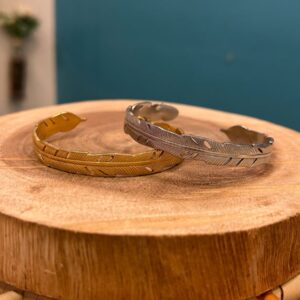 Bracelete pena aço