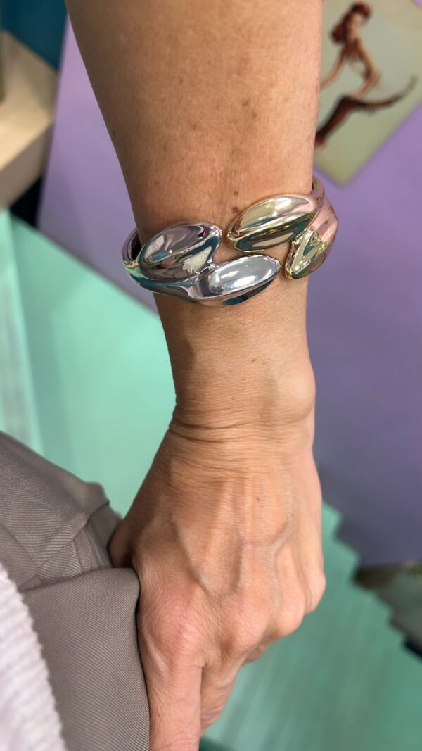 Bracelete folha orgânica  Mix de banhos - Imagem 2