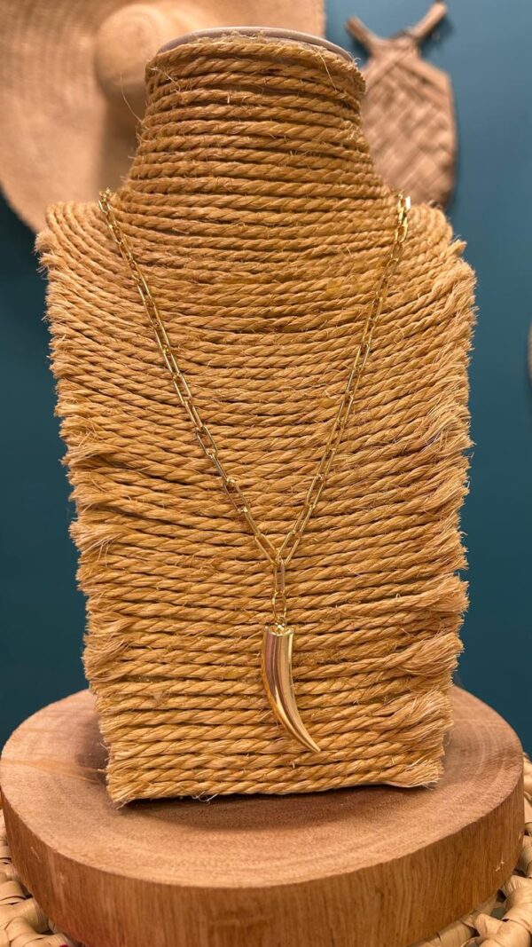 Colar corrente cart dente de sabre - Imagem 4