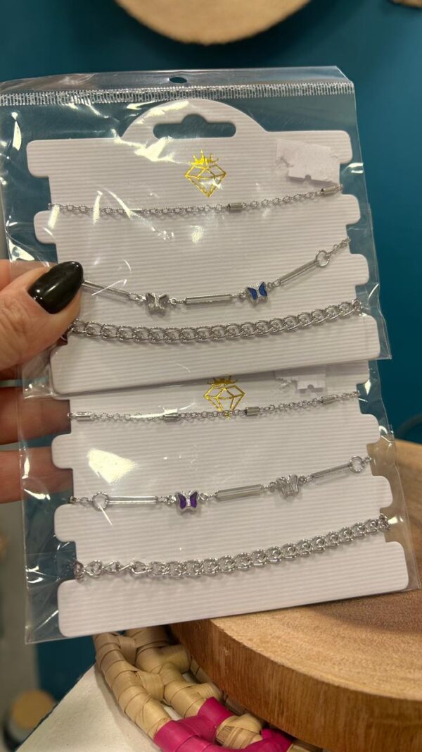 Mix de Pulseiras Borboleta - Imagem 2