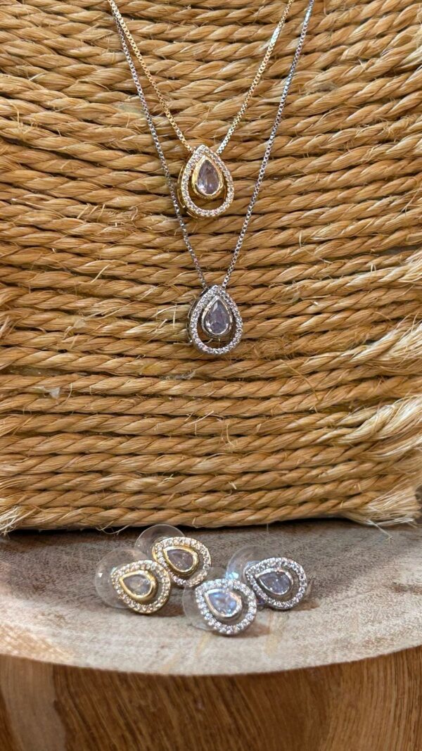 Conj colar gota cristal - Imagem 6