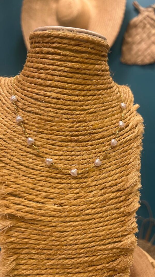 Choker corações perolados - Imagem 3