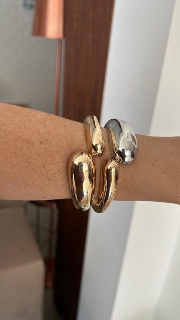 bracelete gota bold lados diferentes