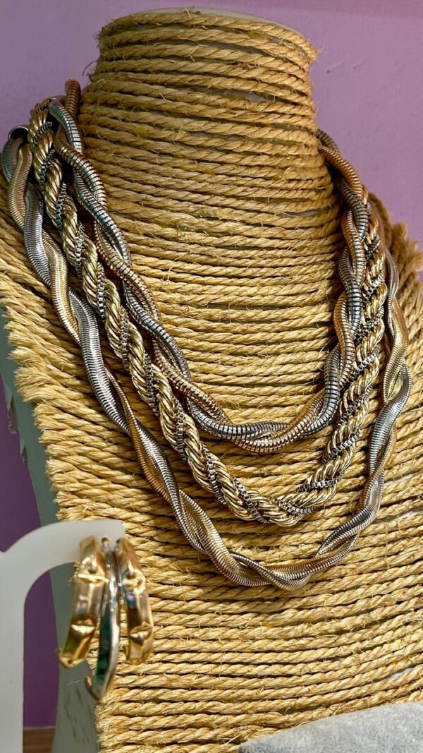 Colar entrelaçado mix de banhos - Imagem 4