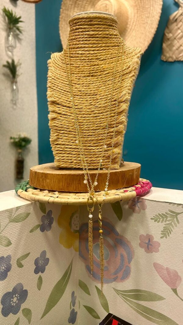 Colar longo elo cristais - Imagem 3