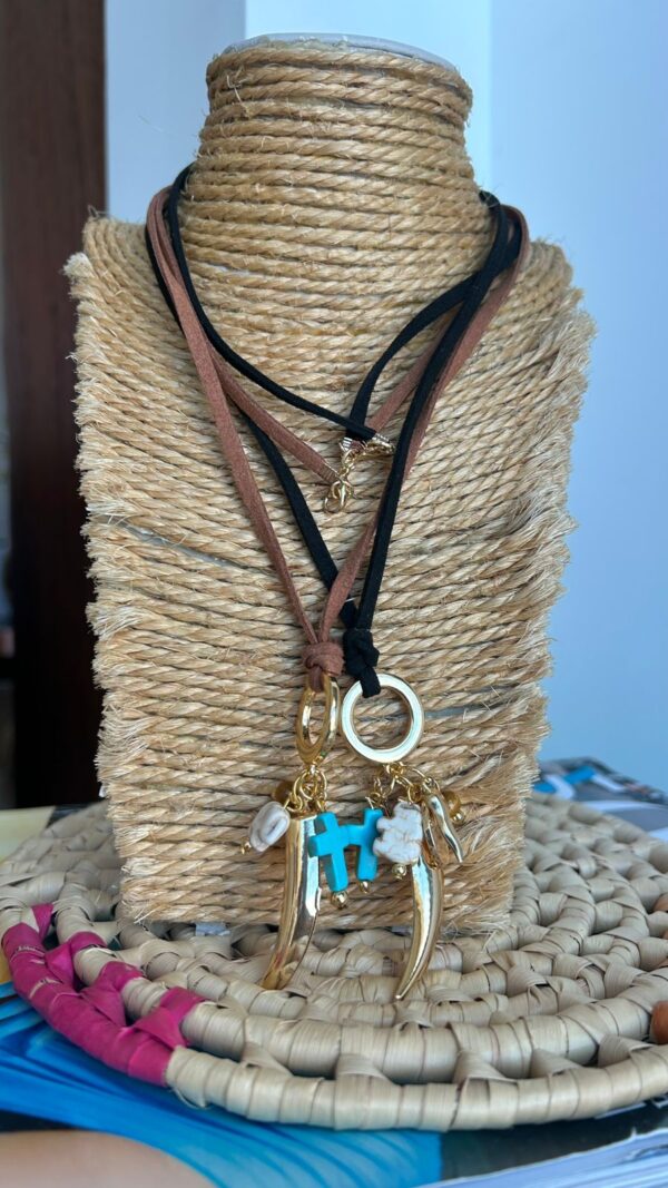 Colar courinho Boho fecho - Imagem 5