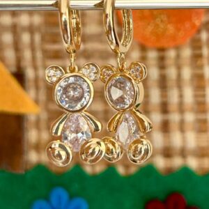 Argolinha Urso teddy cristal