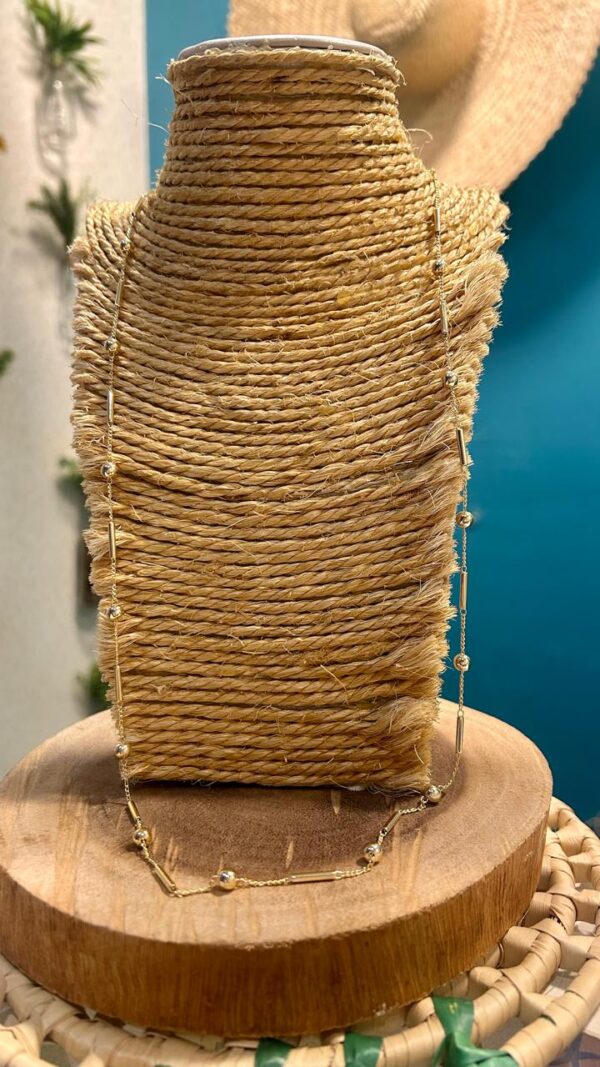Colar longo esferinhas canutilhos - Imagem 4