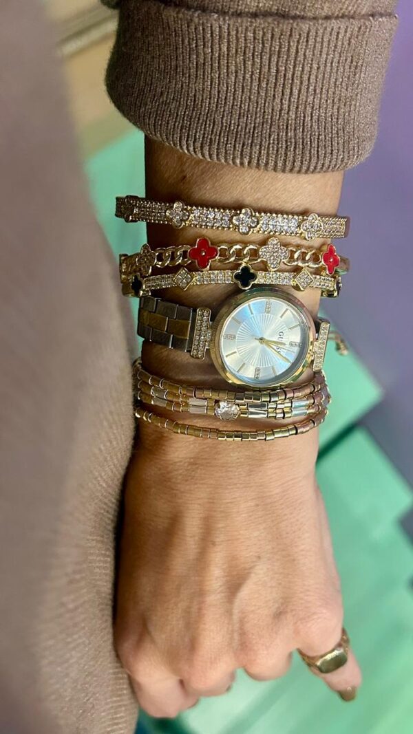 Bracelete trevo VC esmaltado - Imagem 2