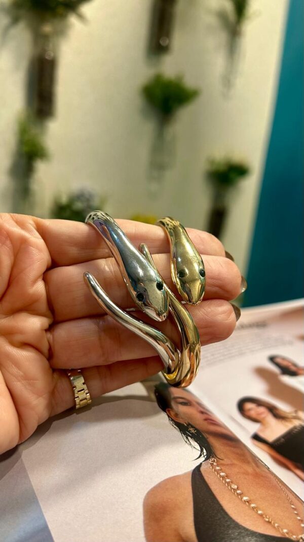Bracelete Serpente olhinhos verdes