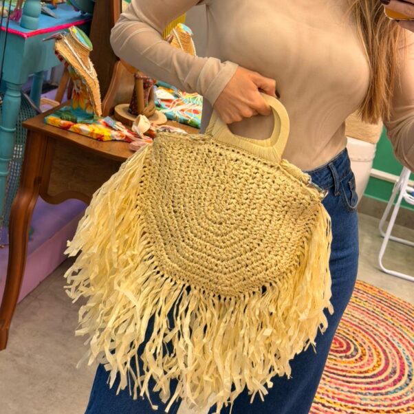 Bolsa palha franjas