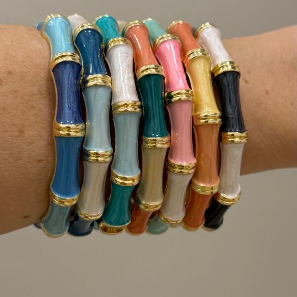 Bracelete Bambu Esmaltado