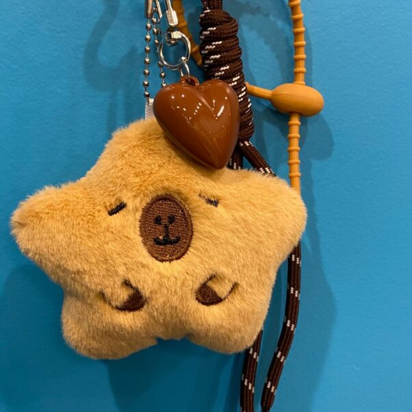 Chaveiro estrela pelúcia